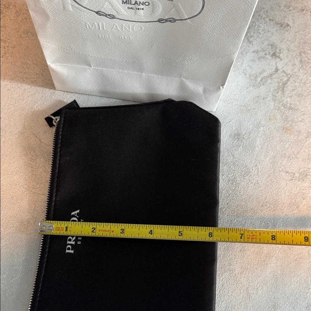 PRADA Black Logo Cosmetic Pouch - Picture 6 of 6